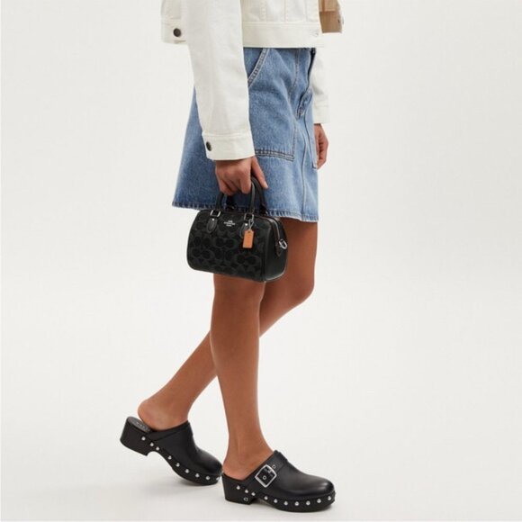 NWT!COACH MINI ROWAN CROSSBODY IN SIGNATURE DENIM(COACH CO963)fast shipping - Picture 9 of 9